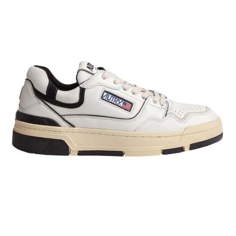 Autry Unisex Adult Logo Leather Sneakers / White/Black - Picture 3 of 5